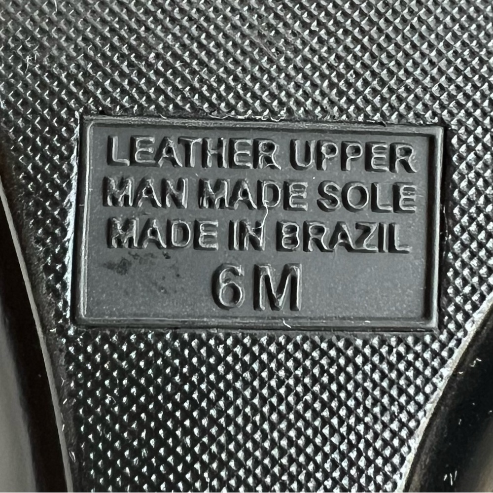 Nickels Soft Women's Templete Black Lthr Heeled Sandal Sz 6 EUC Made in Brazil - Picture 11 of 11